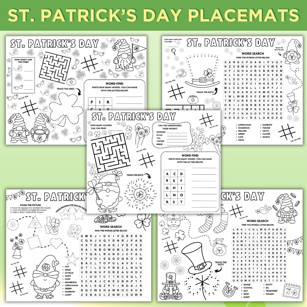 St. Patrick's Day Placemats