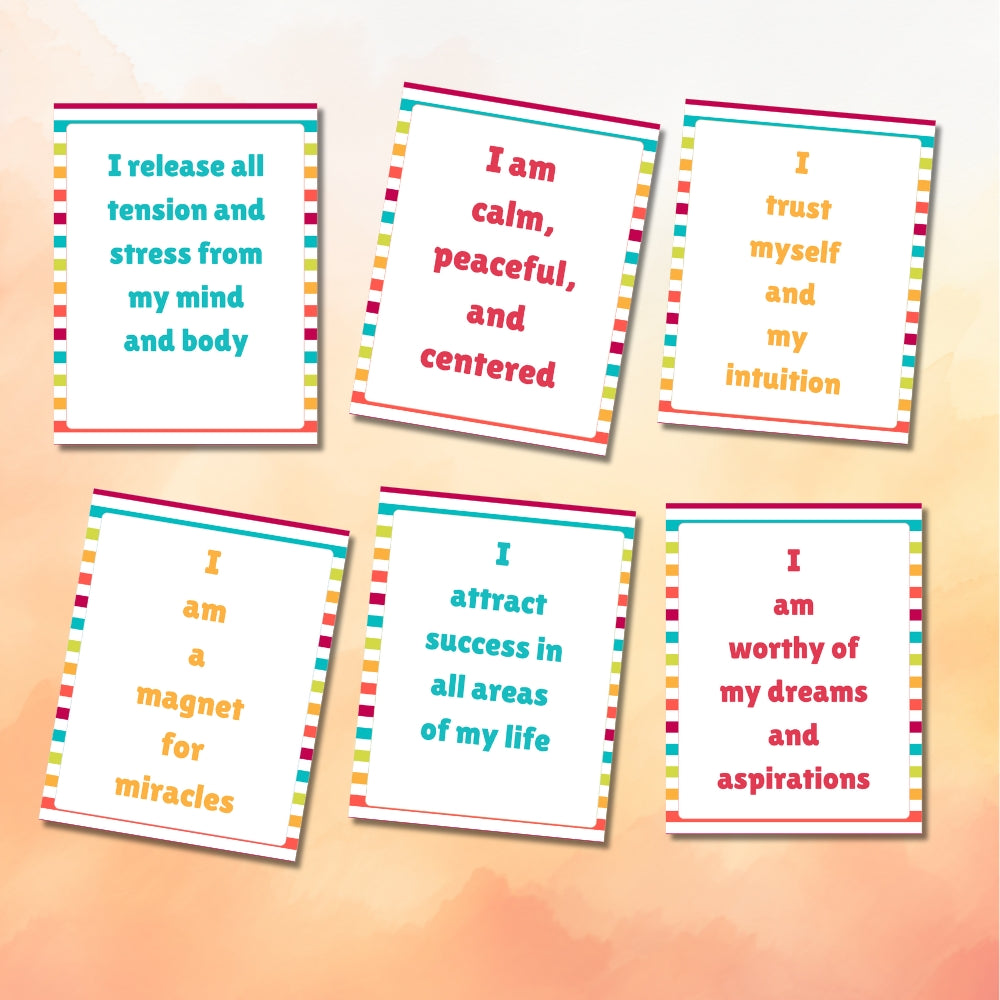 Affirmation Card Bundle Stripe Design