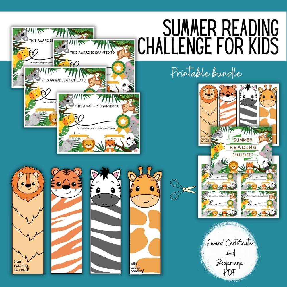 Safari Summer Reading Challenge for Kids – Printable