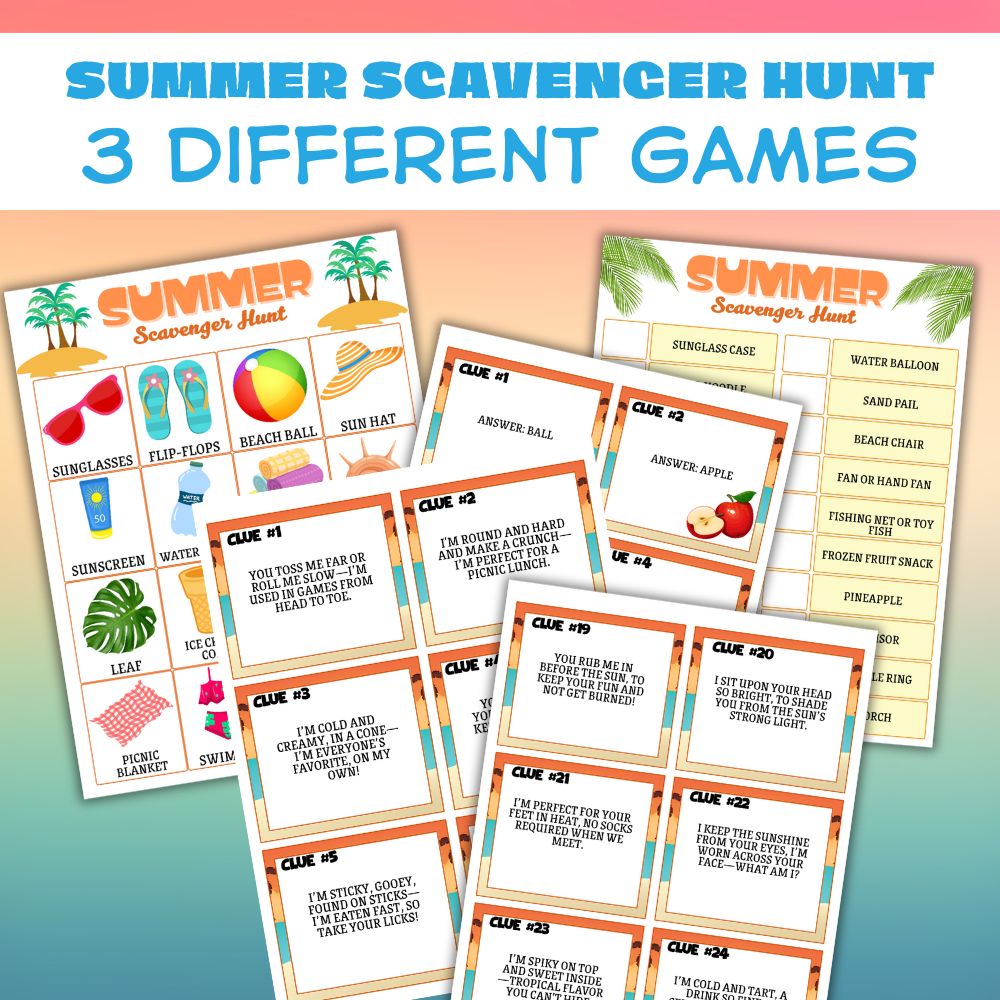 Printable Summer Scavenger Hunt