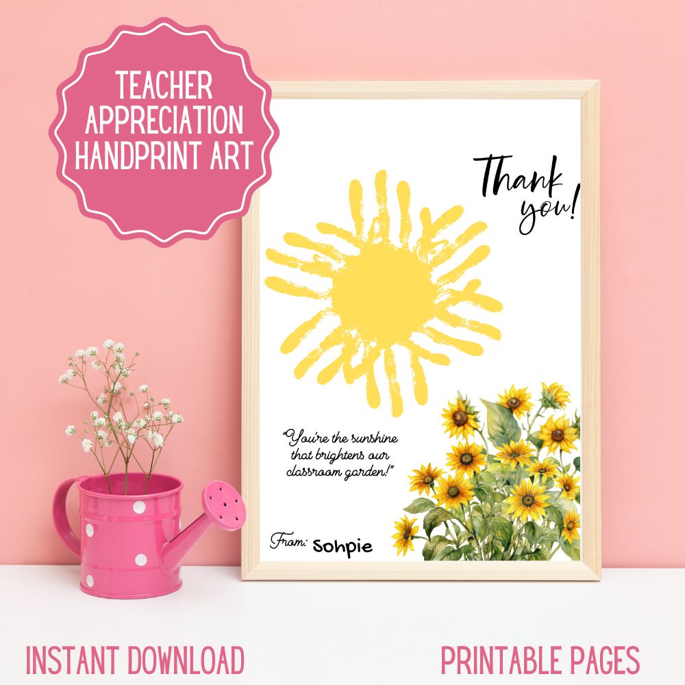 Teacher Appreciation Handprint Art
