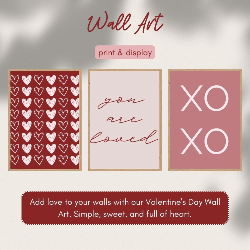 Valentine’s Day Printable Set – Cards, Art & Coloring