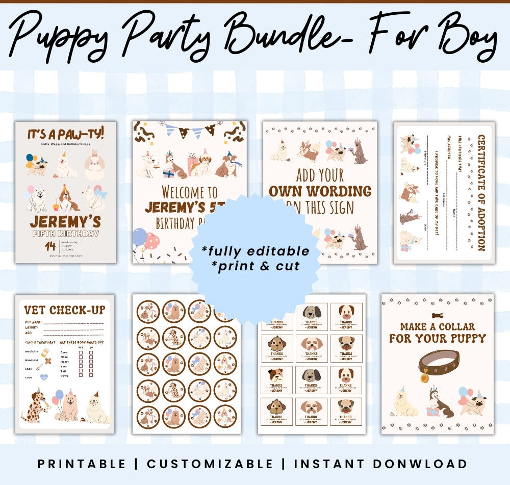 Puppy Party Bundle for Boy