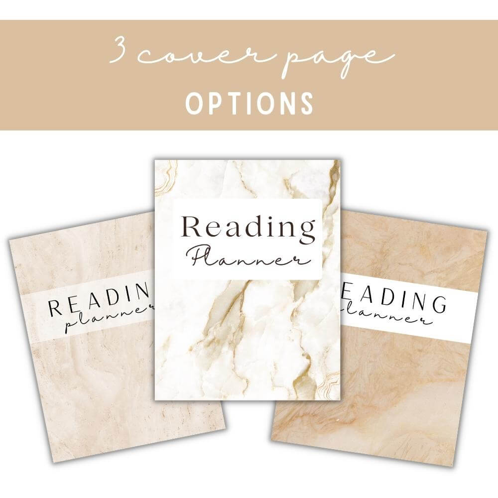PLR Beige Reading Planner | Editable Book Tracker & Journal