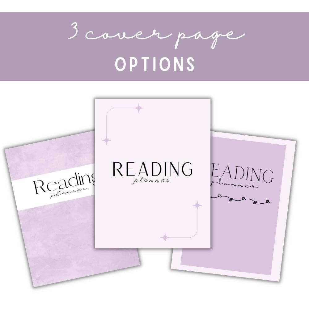 Purple Reading Planner | Track Books Notes & Reading Goals