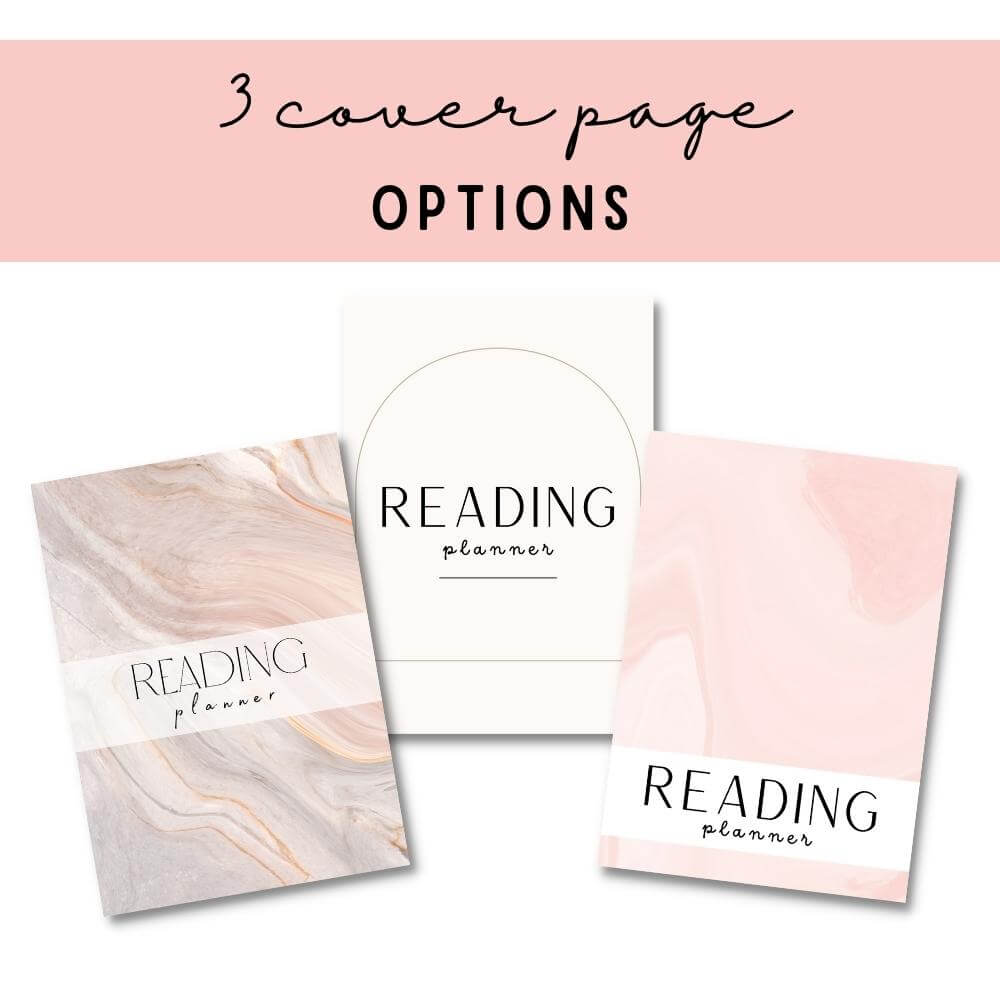 PLR Pink Reading Planner | Editable Book Tracker & Journal Templates