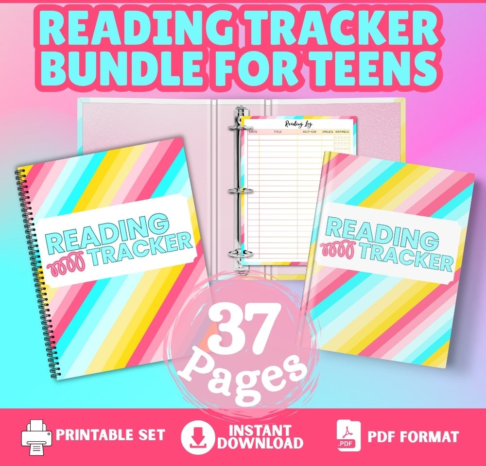 PLR Reading Tracker for Teens | Editable Book Journal Templates