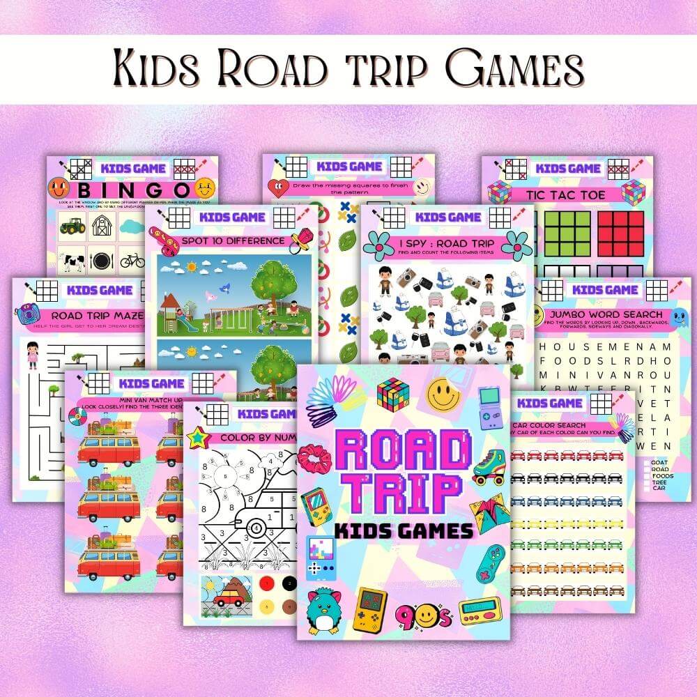90’s Theme Road Trip Planner | Fun Retro & Organized Travel
