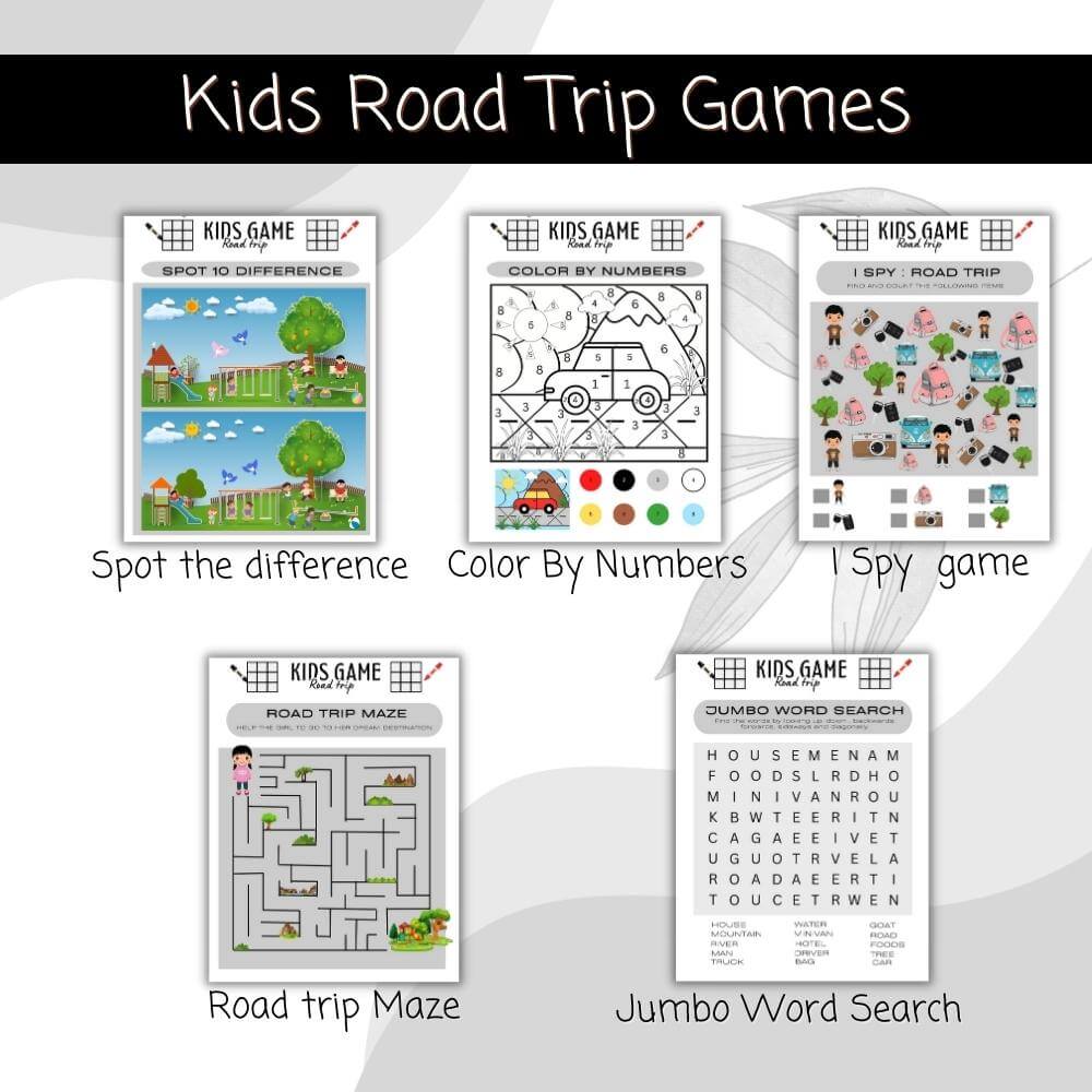 Road Trip Planner in Black & White | Simple Modern & Organized