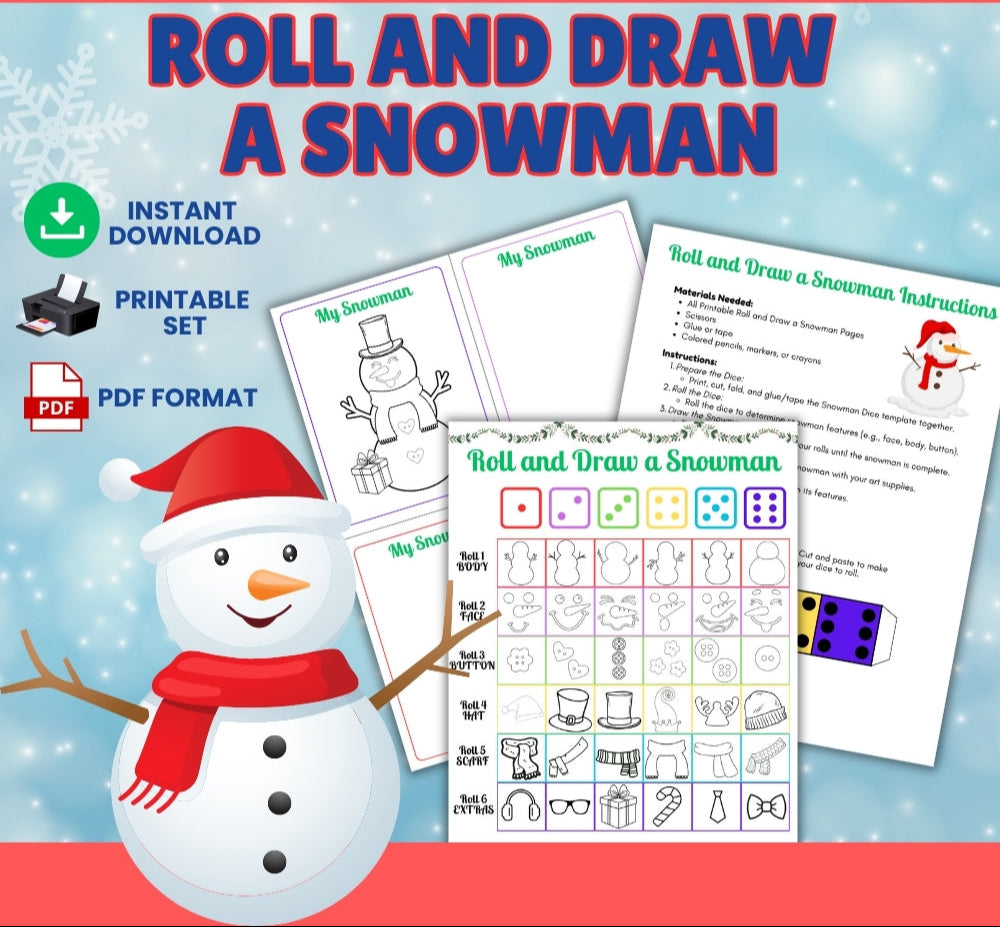 Roll and Draw a Snowman