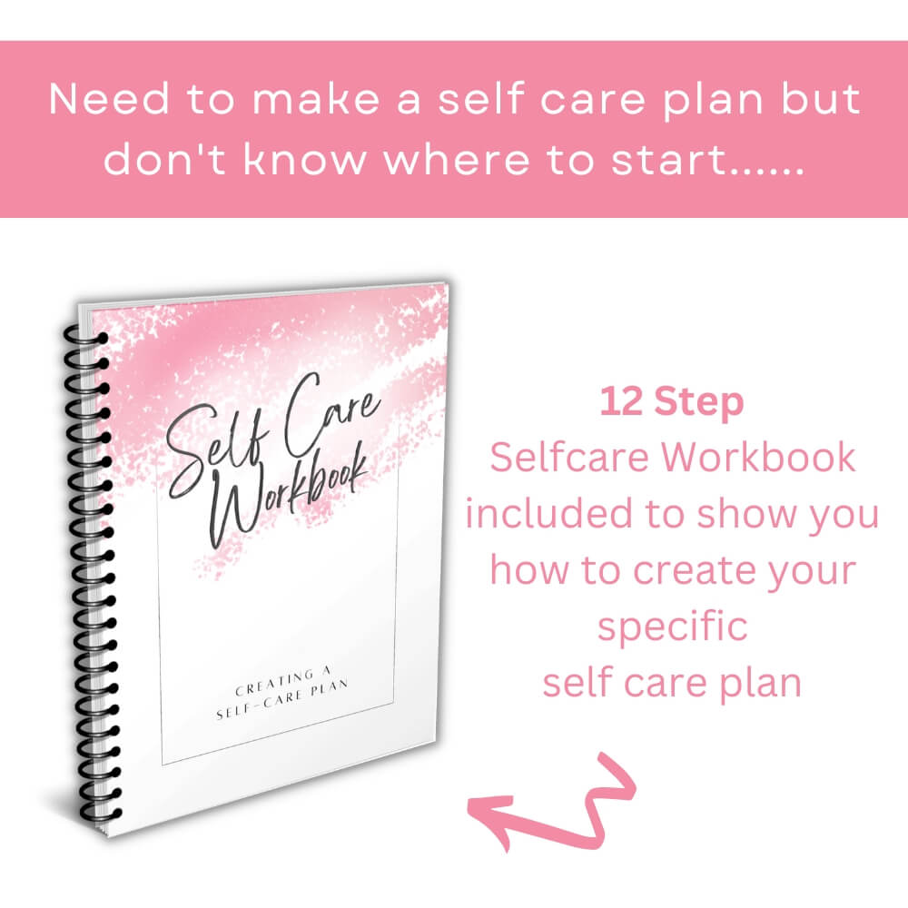 Pink Self Care Workbook + Matching Planner