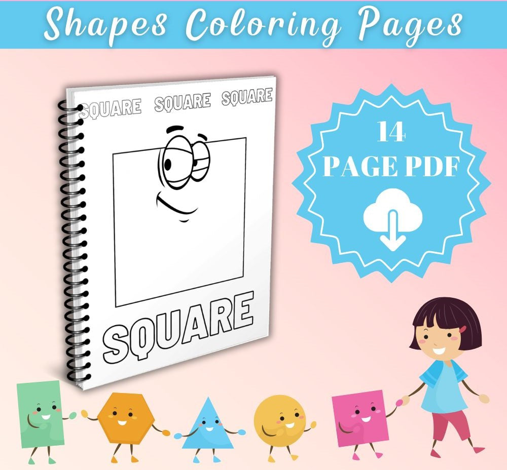 Shapes Coloring Pages – 14 Printable Designs