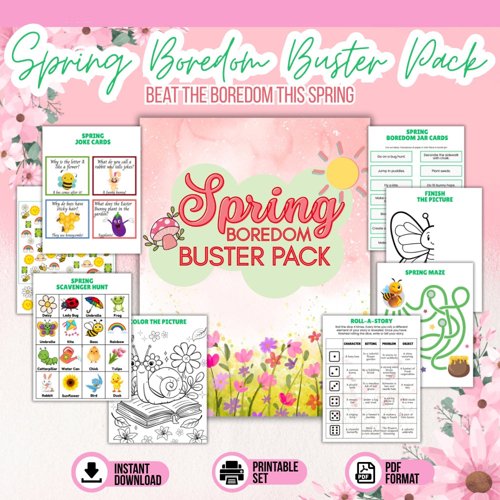 Spring Boredom Buster Pack – 31 Fun Printable Activities