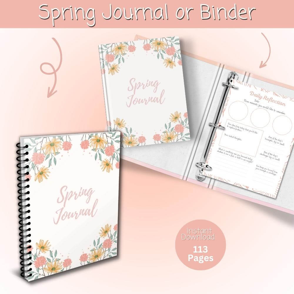 Spring Journal – 113 Page Floral Printable