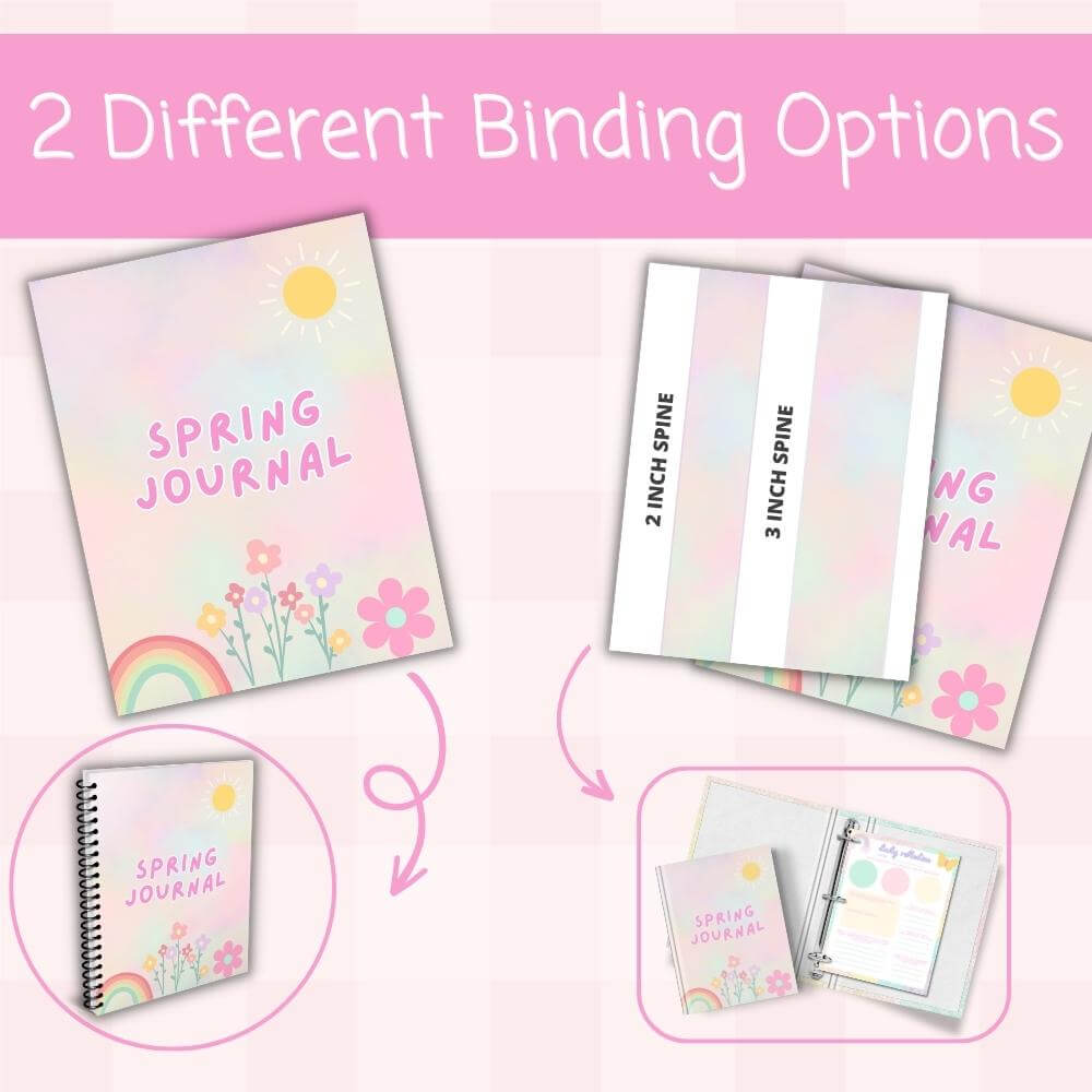 Spring Journal – 113 Page Cheerful Theme Printable