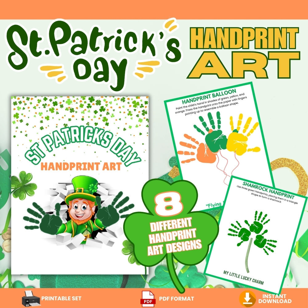St. Patrick's Day Handprint Art – 17-Page Kids Craft