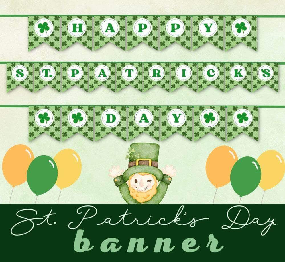 Happy St. Patrick's Day Printable Banner
