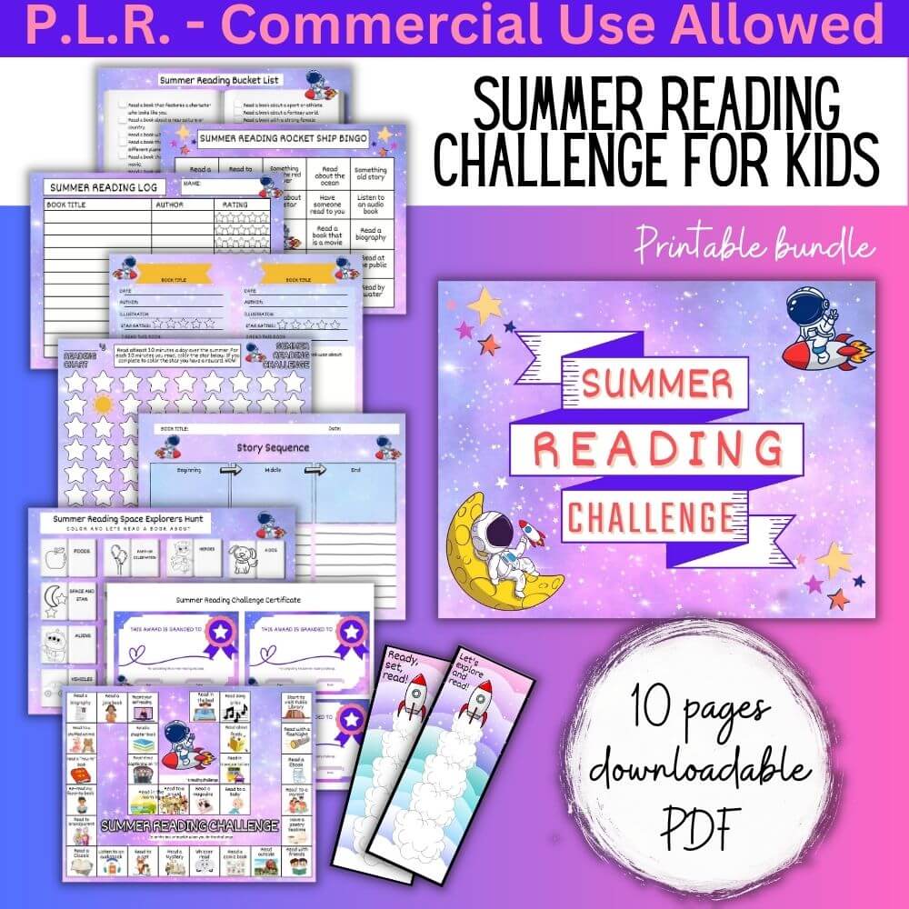 Summer Reading Challenge Printable – Space Theme