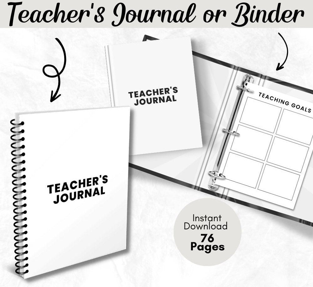 PLR Teacher Journal - Plain Design | Journals for teachers | My Store