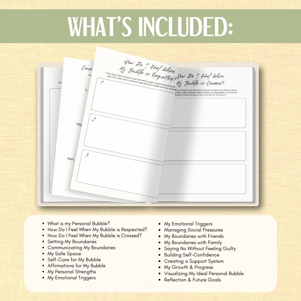 PLR Teen Journal Workbook | Printable Editable Self-Discovery Templates