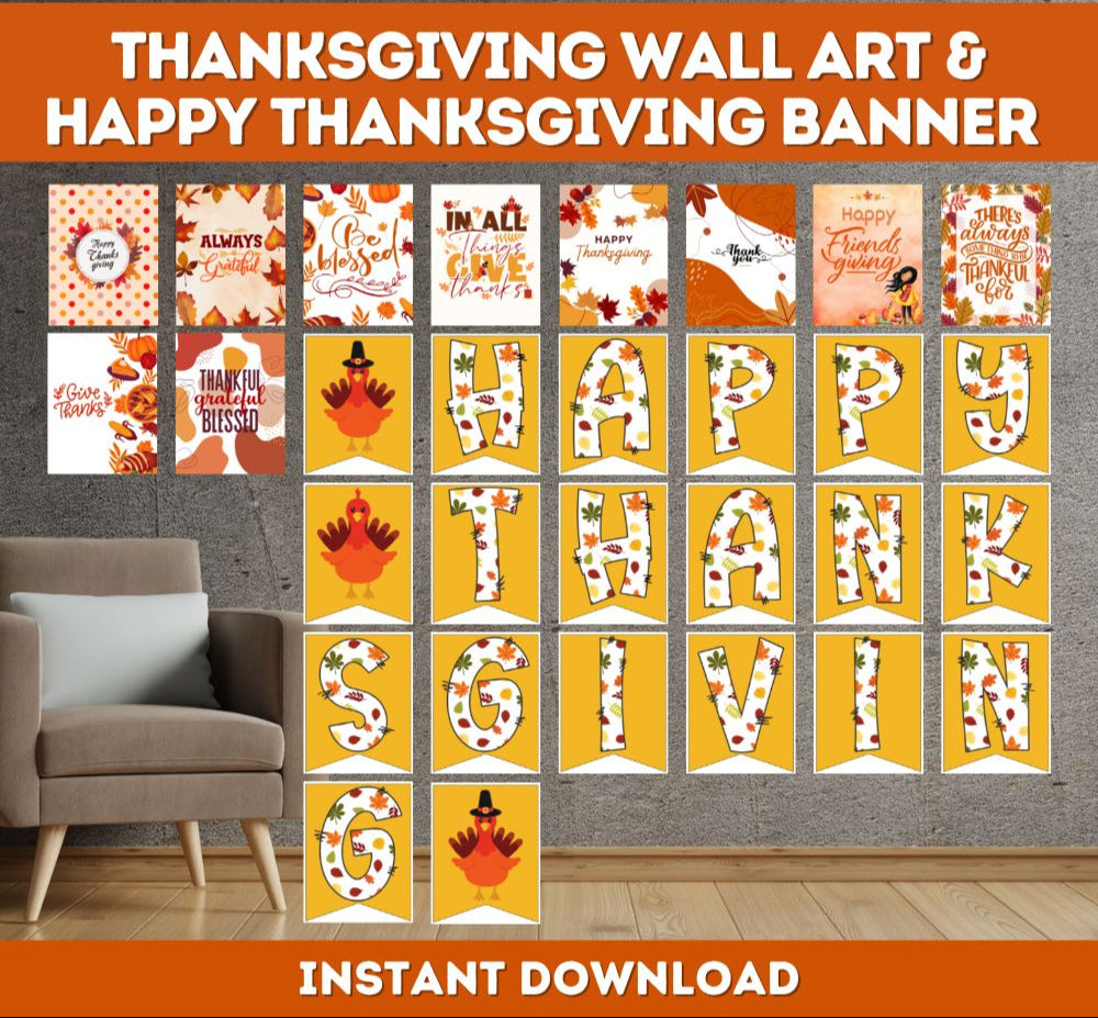 Thanksgiving Wall Art & Banner