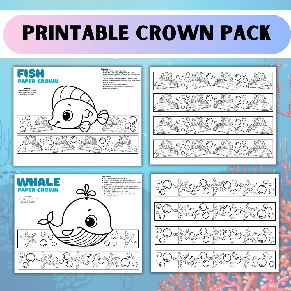 Under the Sea Crown Pack – Printable Kids Crafts