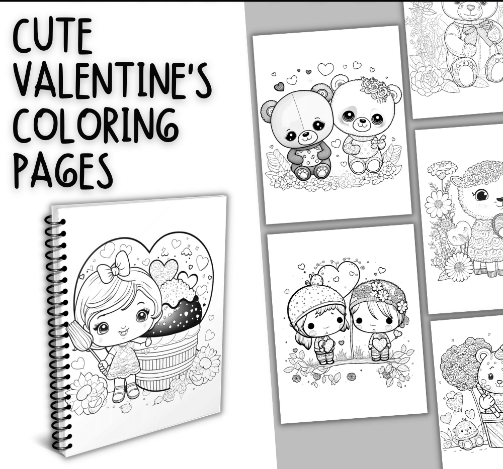 Cute Valentine Coloring Pages – 11 Printable Designs