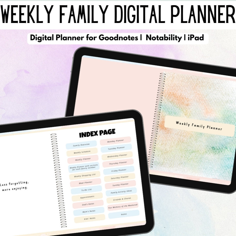 Digital Weekly Family Planner