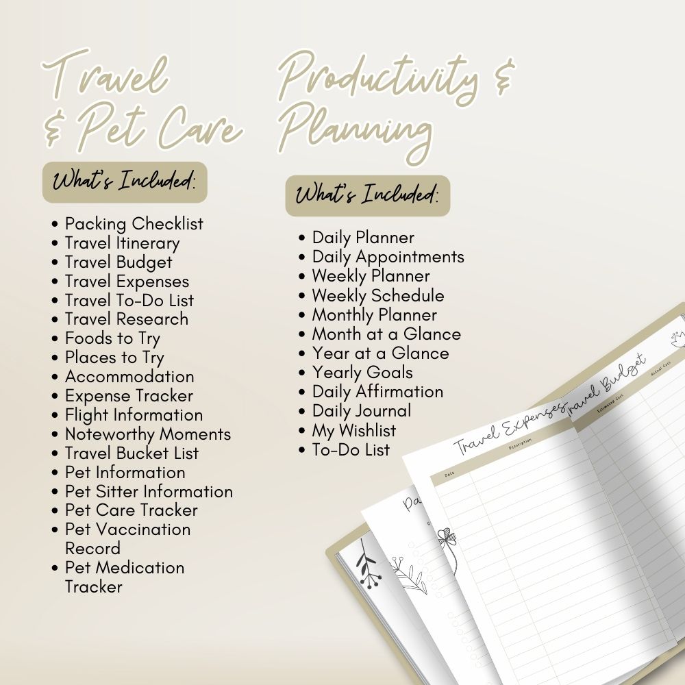 ADHD Planner With Floral Theme Design