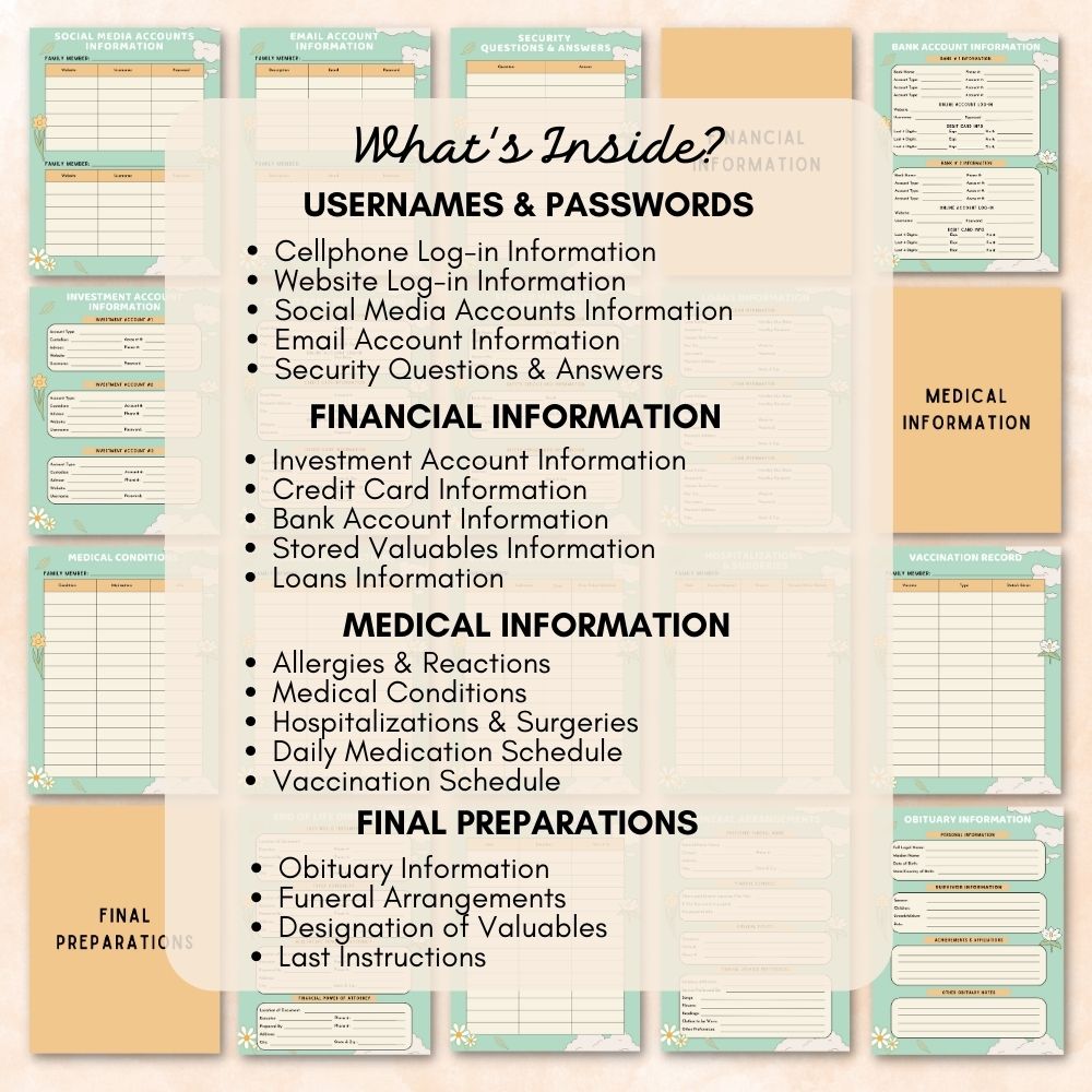 Green/Orange Emergency Planner
