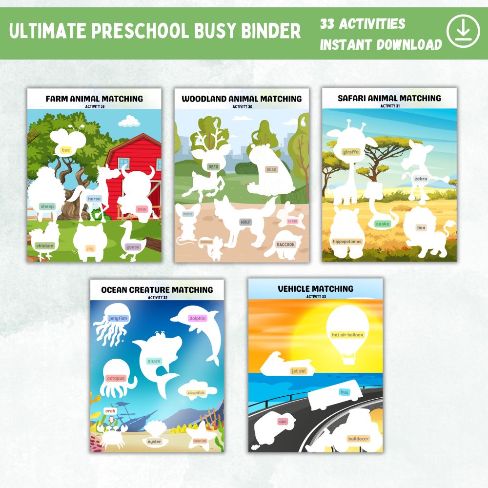Ultimate Preschool Busy Binder – 33 Fun Learning Activities