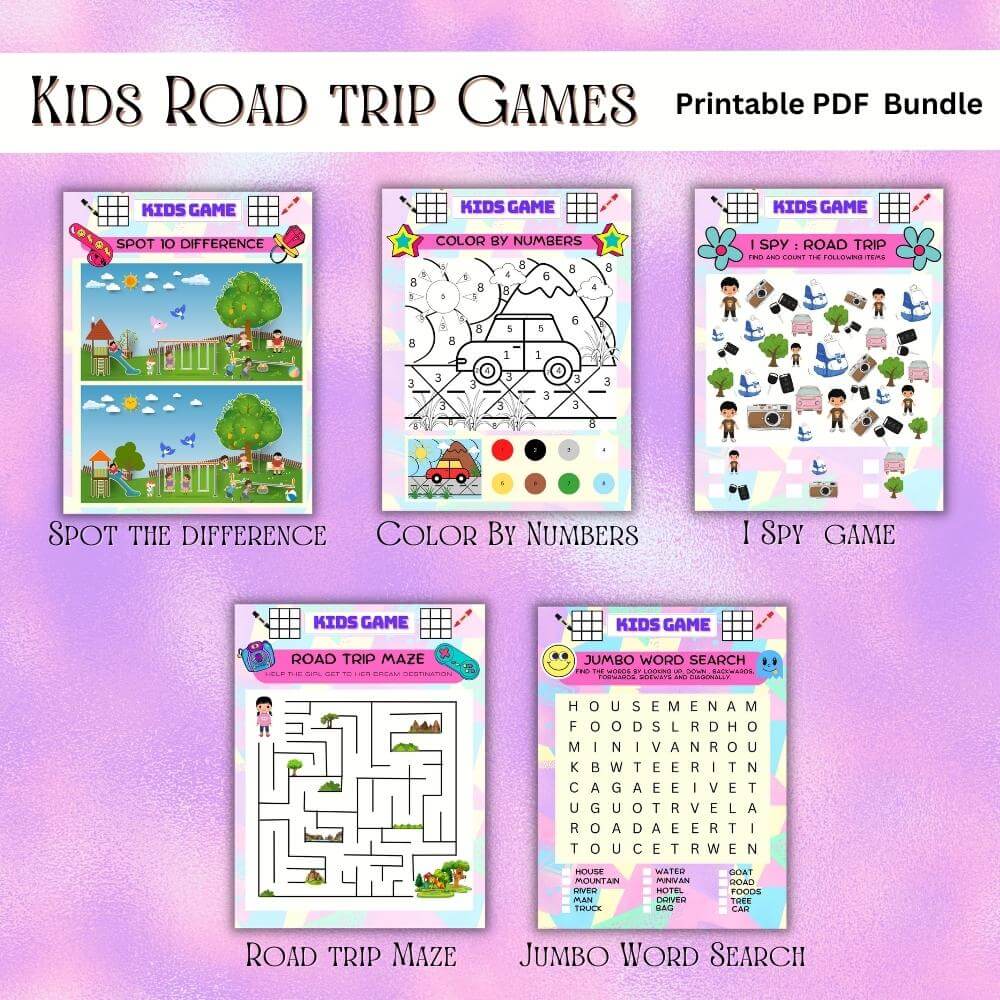 90’s Theme Road Trip Planner | Fun Retro & Organized Travel