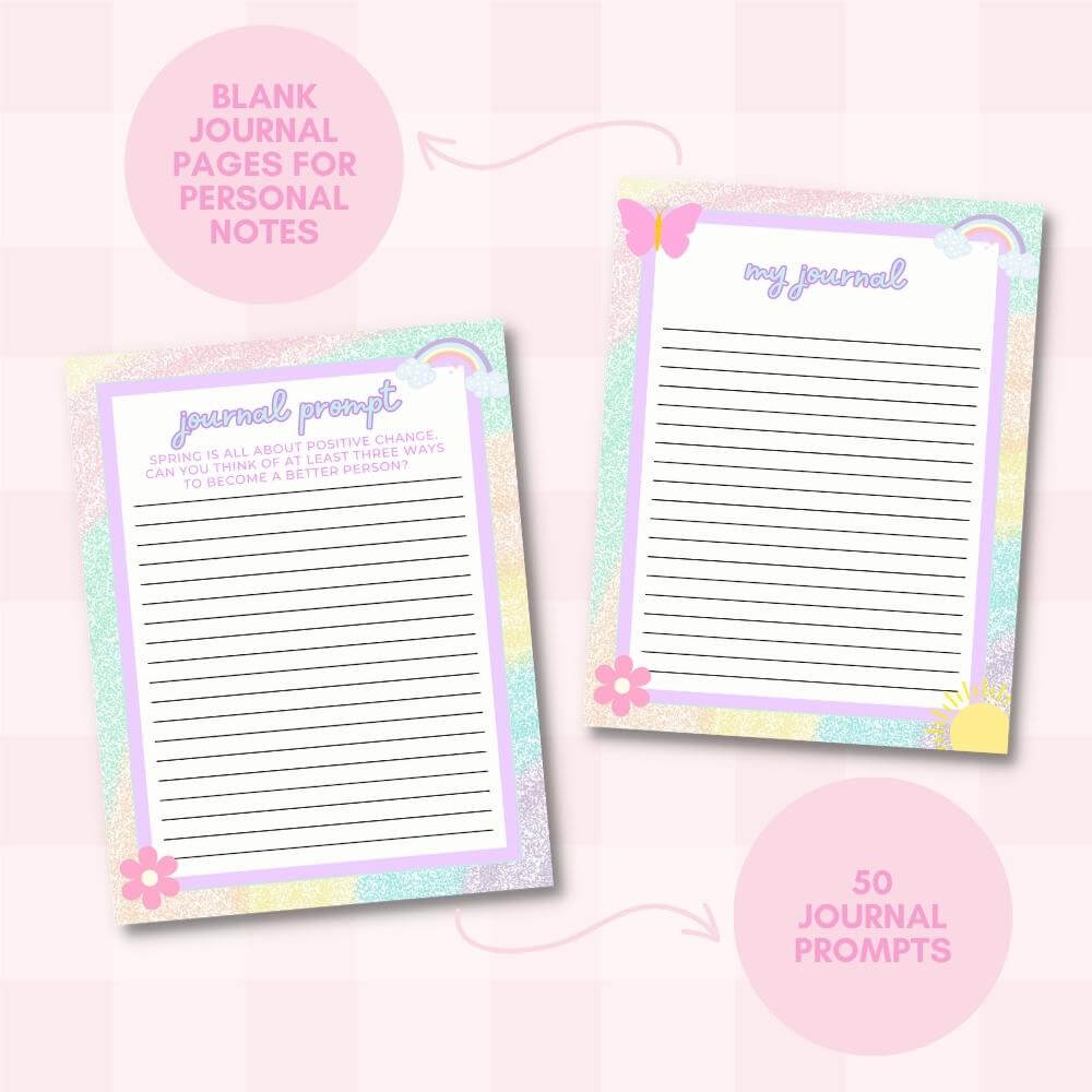 Spring Journal – 113 Page Cheerful Theme Printable