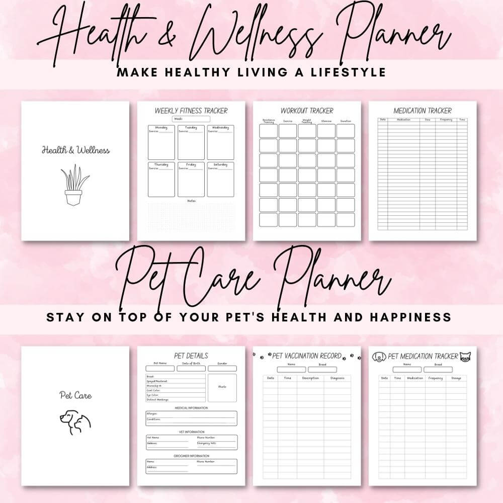 Home Management Planner & Binder | Organize Chores Budgets & Schedules