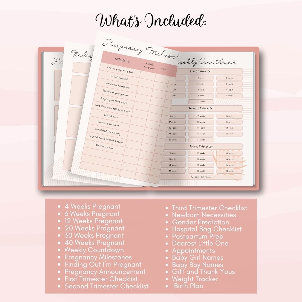 PLR Pregnancy Planner | Boho Design Editable Maternity Templates