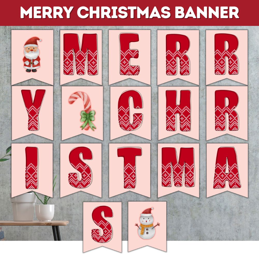 Merry Christmas Wall Art & Banner