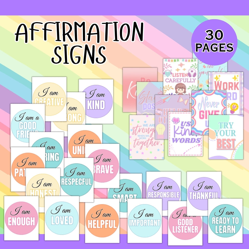 Pastel Classroom Decor Bundle – 215 Printable Pages