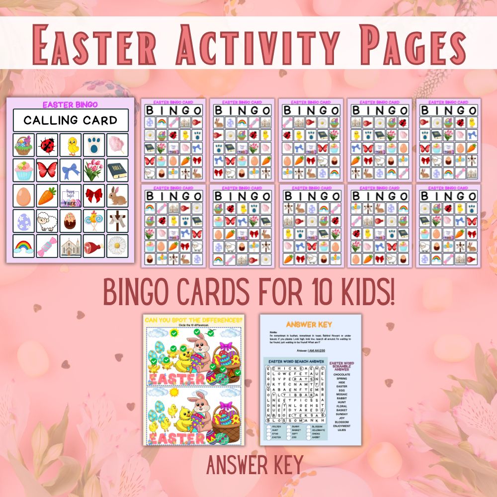 Easter Activity Pages – 24 Fun Printable Kids Games
