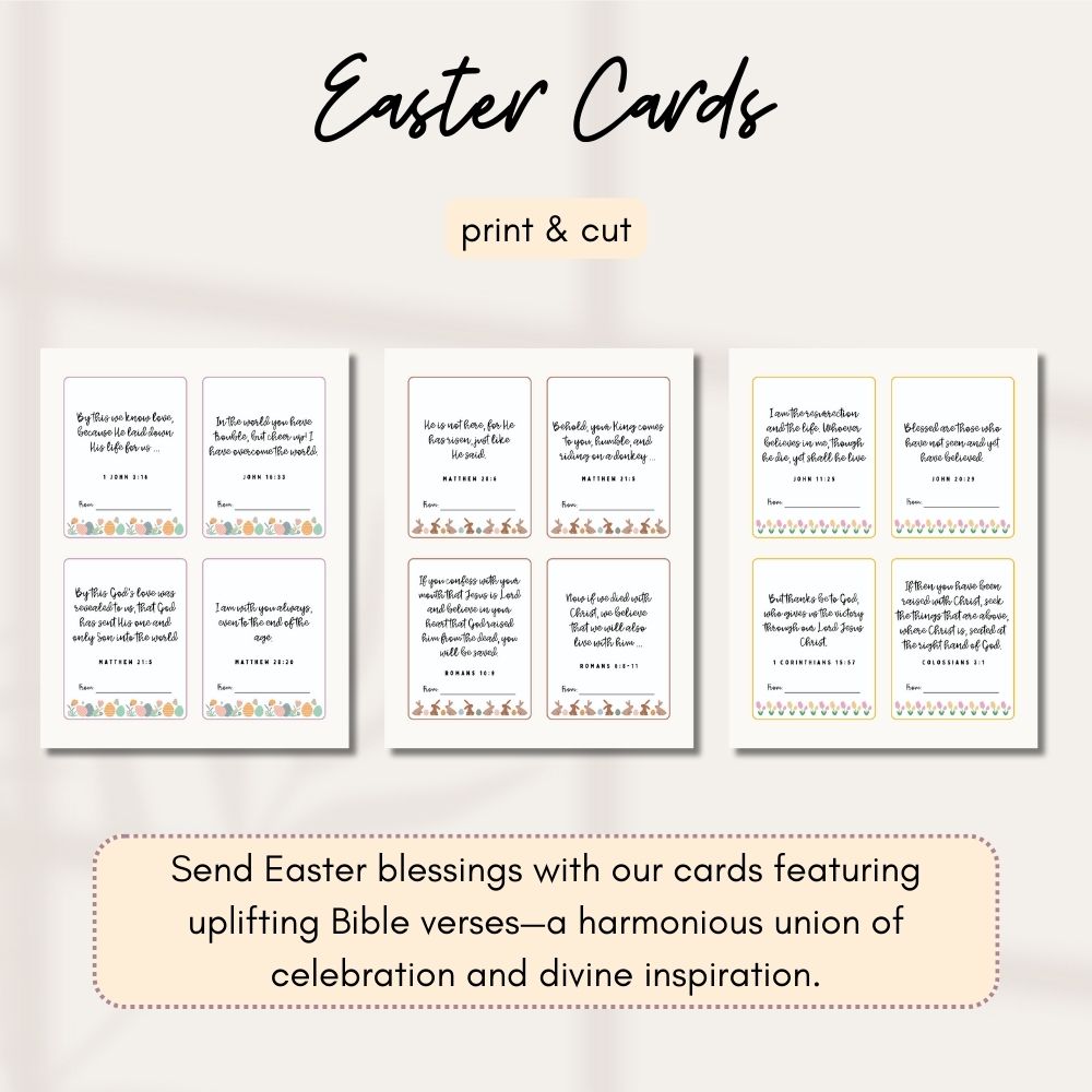 Easter Printable Set – Cards, Tags, Coloring & Wall Art