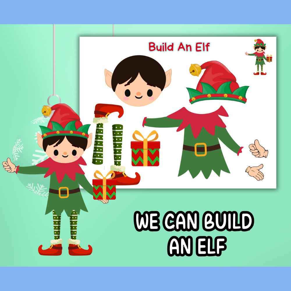 Printable Elf Kid Craft Bundle – 10 Fun Holiday Pages