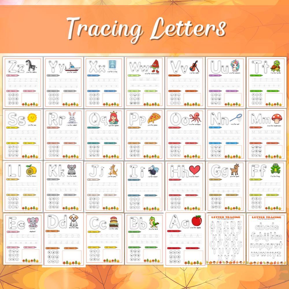 Kids Fall Activity Book – 60 Printable Fun Pages