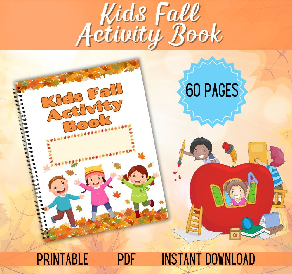 Kids Fall Activity Book – 60 Printable Fun Pages
