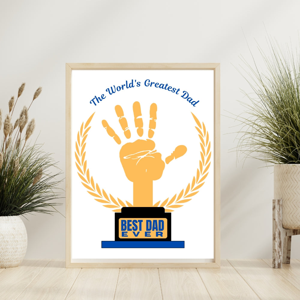 Father's Day Handprint and Footprint Kid Craft