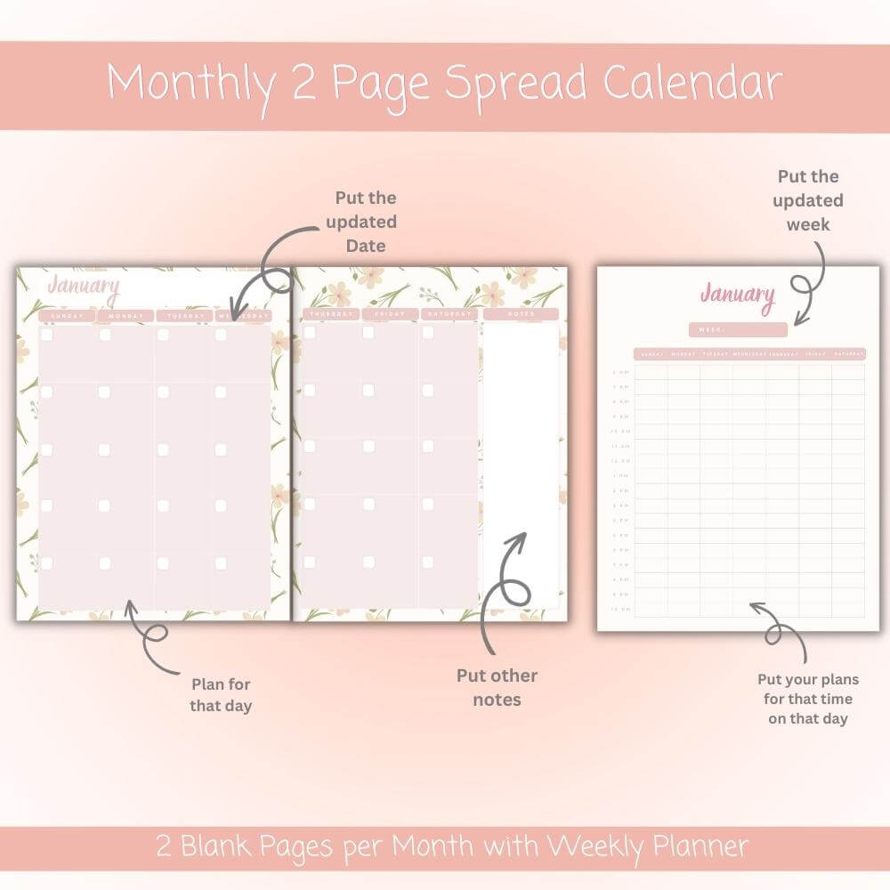 Spring Journal – 113 Page Floral Printable