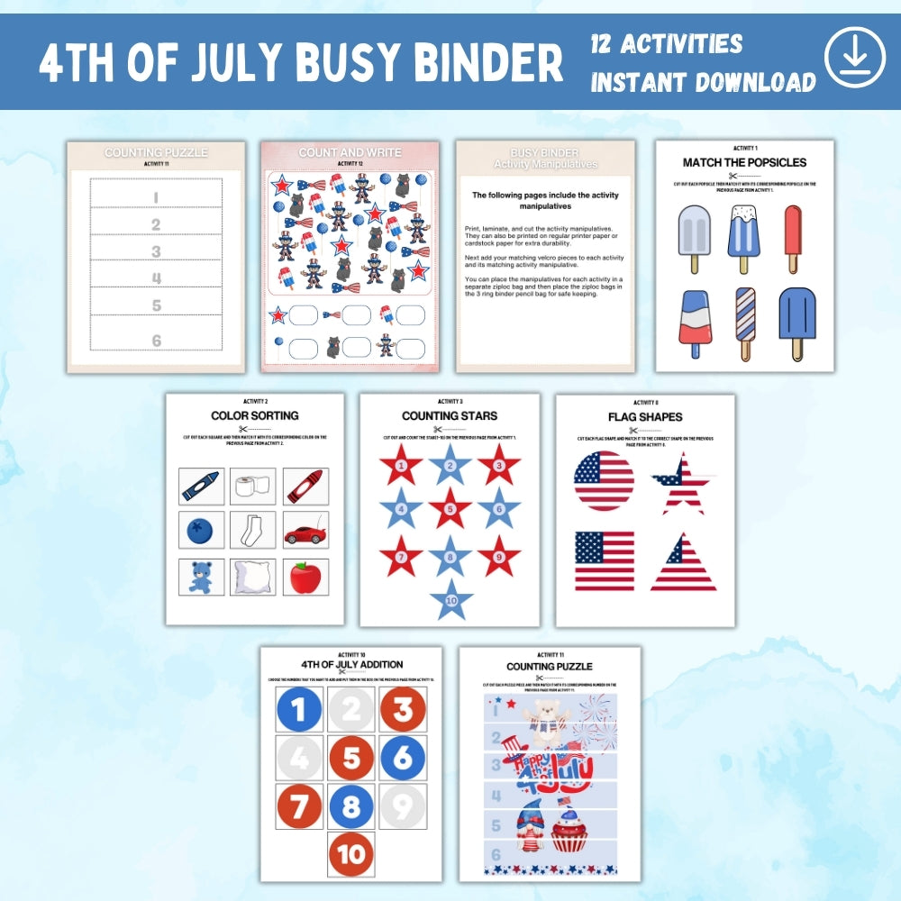 4th of July Busy Binder