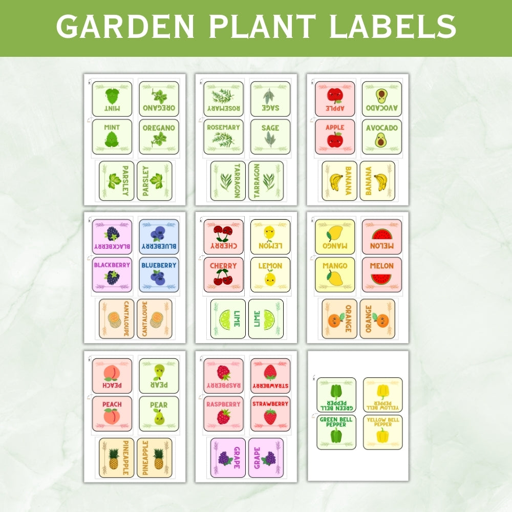 Garden Plant Labels – 62 Printable Templates