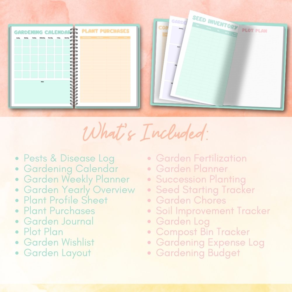 Multicolor Gardening Planner | Organize Plants Plots & Seasons