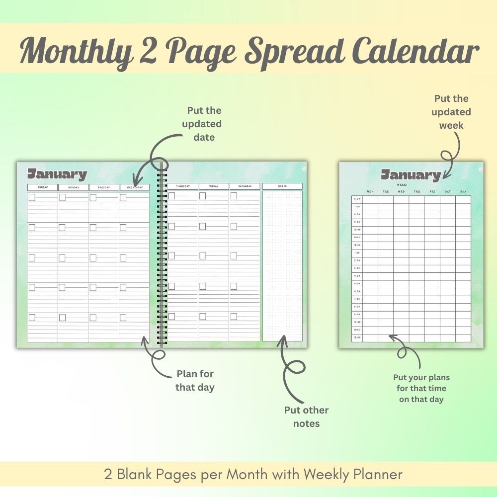 PTA Leader Planner in Green | Organize Meetings Events & Goals