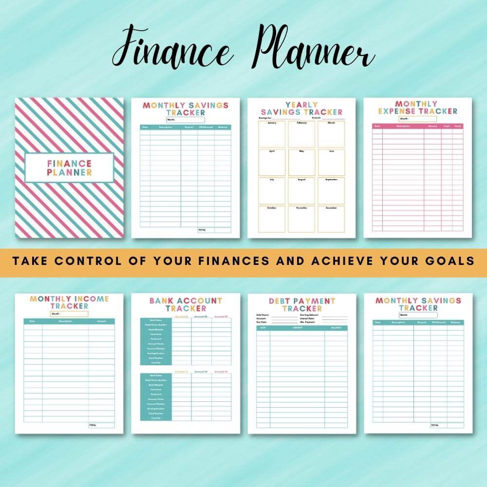 PLR Home Management Planner | Multicolor Editable Binder Templates