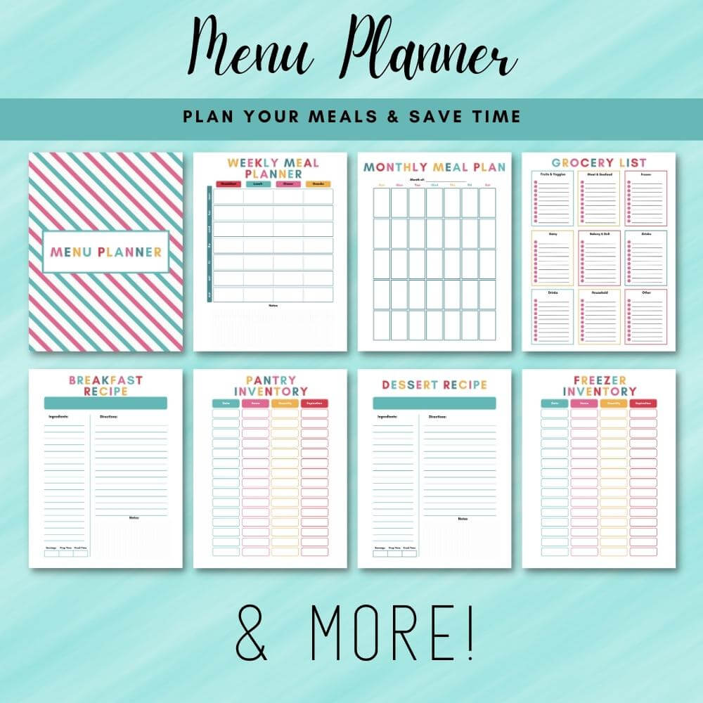 PLR Home Management Planner | Multicolor Editable Binder Templates